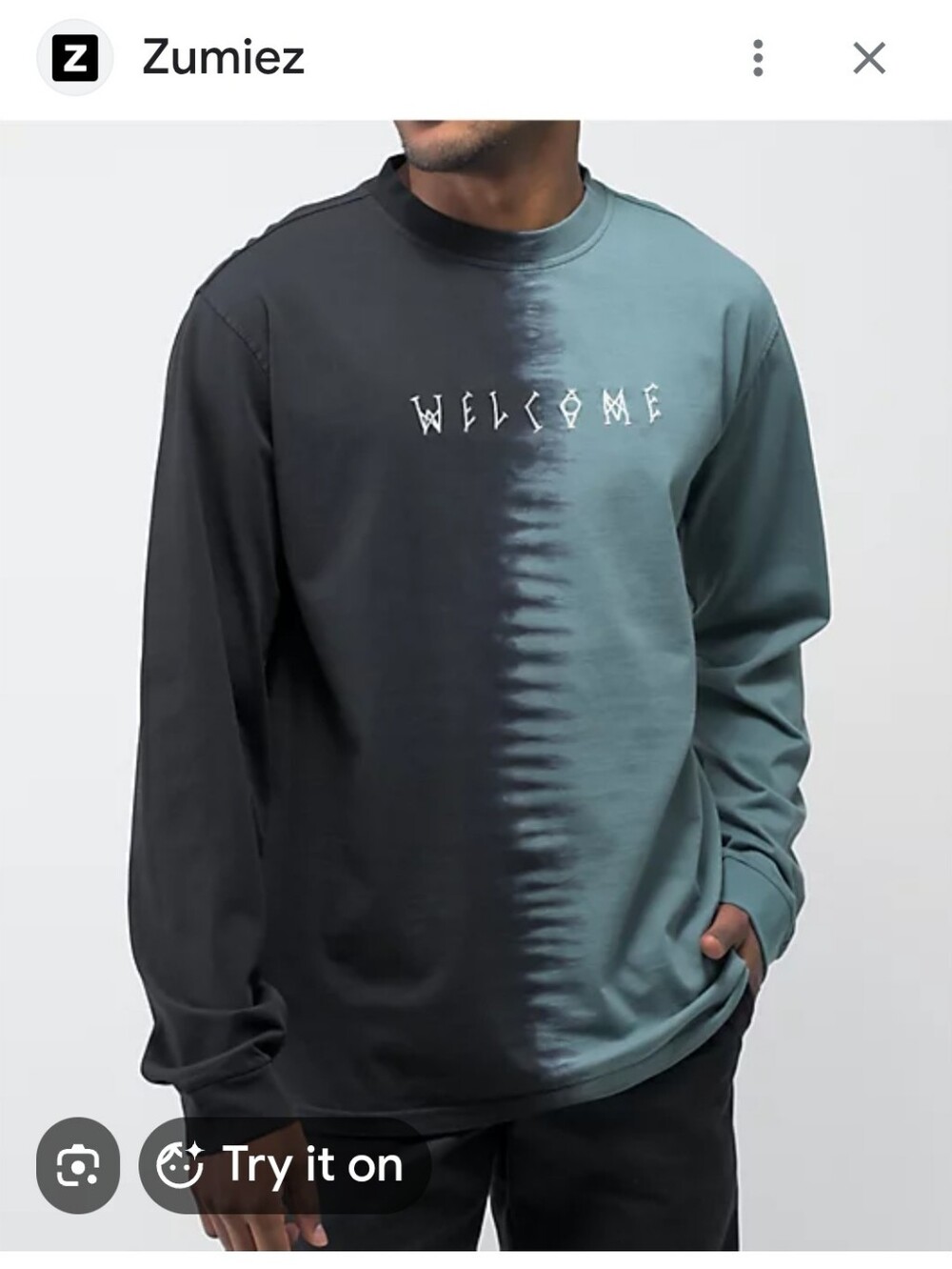 Welcome Black Long Sleeve Tee - L.  Skateboard